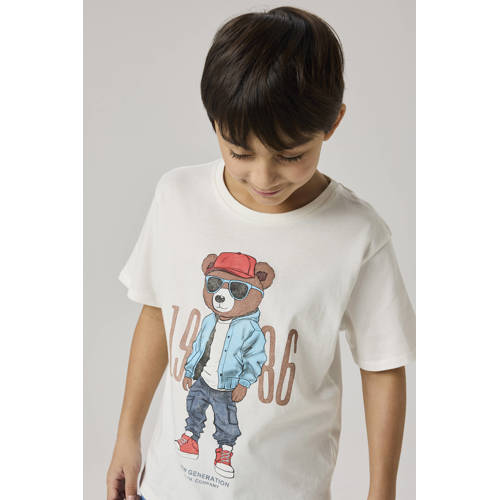 NAME IT KIDS T-shirt wit Jongens Katoen Ronde hals Printopdruk - maat 158/164 afbeelding