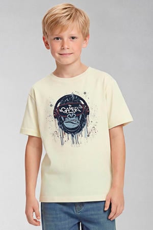 T-shirt lichtgeel