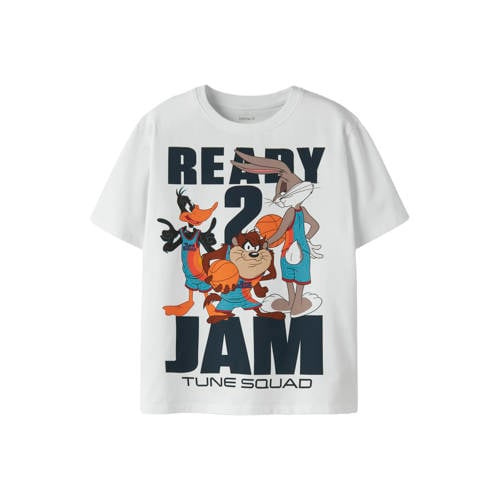 NAME IT KIDS Tweety; Looney Tunes T-shirt wit Jongens Stretchkatoen Ronde hals - maat 116 afbeelding