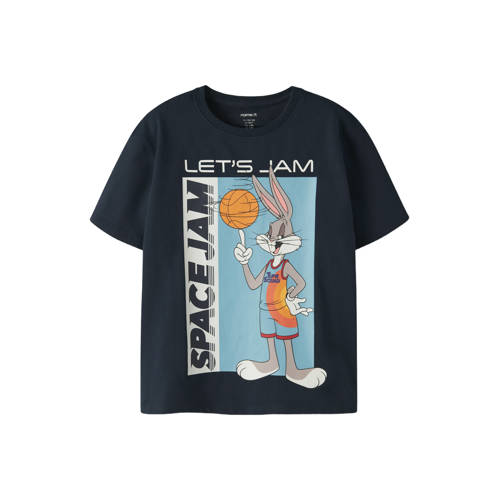 NAME IT KIDS Tweety; Looney Tunes T-shirt donkerblauw Jongens Stretchkatoen Ronde hals - maat 116 afbeelding