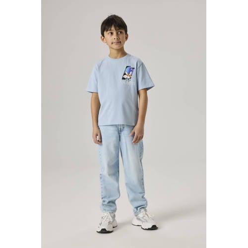 NAME IT KIDS T-shirt met backprint blauw Jongens Stretchkatoen Ronde hals - maat 146/152 afbeelding