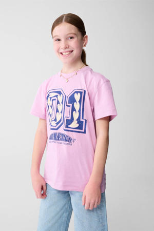 T-shirt roze met glitter