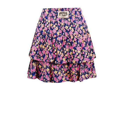 Shoeby gebloemde korte rok roze Meisjes Viscose Bloemen - maat 122/128 afbeelding