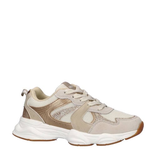 Nelson Kids sneakers beige/goud Meisjes Imitatieleer - maat 38 afbeelding