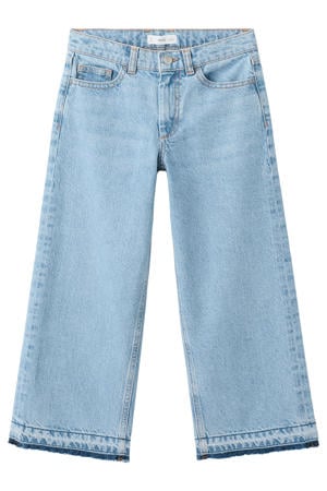 wide leg jeans medium blue denim