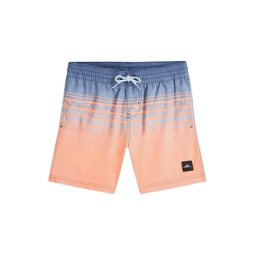 O'Neill zwemshort Logo Stripe zalmroze/blauw Jongens Polyester Effen - maat 140 afbeelding