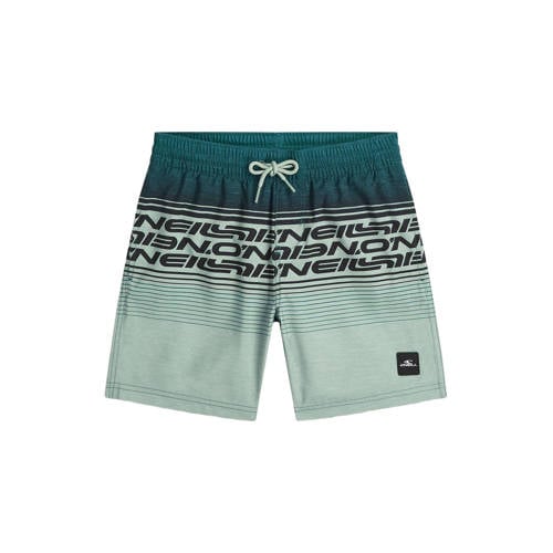 O'Neill zwemshort Logo Stripe lichtgroen/donkergroen Jongens Polyester - maat 152 afbeelding