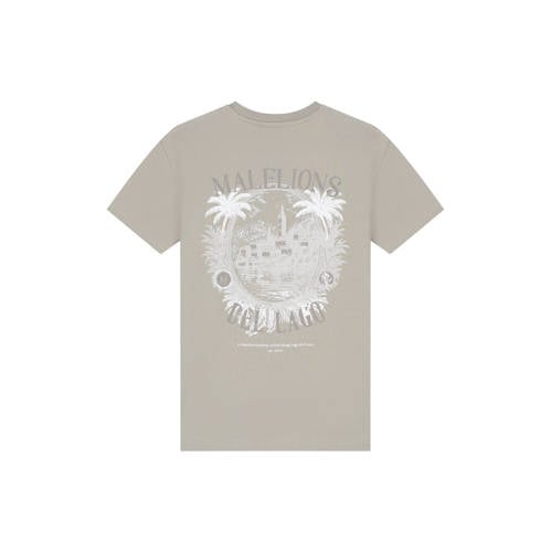 Malelions T-shirt met backprint groen Jongens Katoen Ronde hals Backprint - maat 176 afbeelding