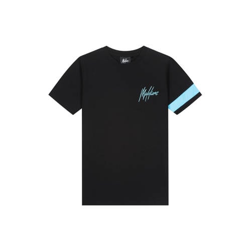Malelions T-shirt zwart Jongens Stretchkatoen Ronde hals Logo - maat 164 afbeelding