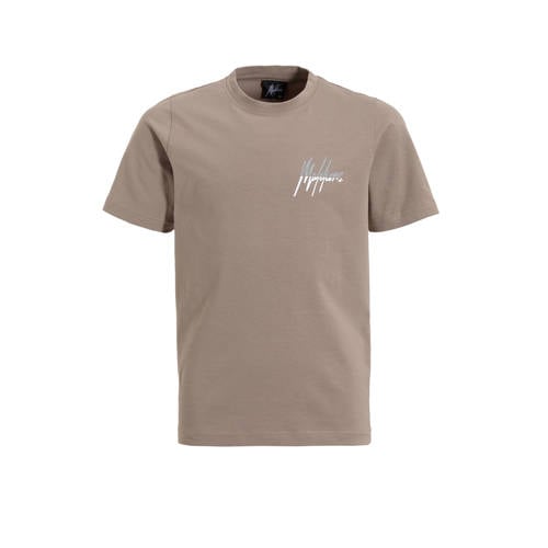 Malelions T-shirt met backprint Bruin Jongens Stretchkatoen Ronde hals - maat 176 afbeelding