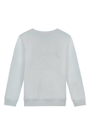 sweater met backprint grijsblauw