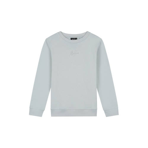 Malelions sweater met backprint grijsblauw Jongens Katoen Ronde hals Backprint - maat 140 afbeelding