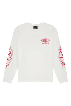 longsleeve met backprint wit