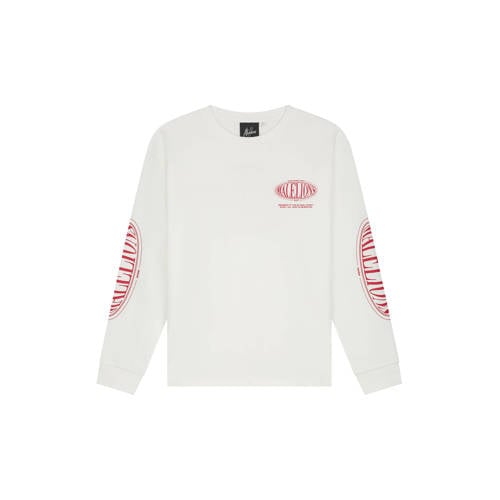 Malelions longsleeve met backprint wit Jongens Katoen Ronde hals All over print - maat 140 afbeelding