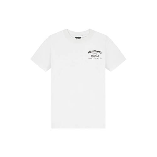 Malelions T-shirt met backprint wit Jongens Katoen Ronde hals Backprint - maat 152 afbeelding