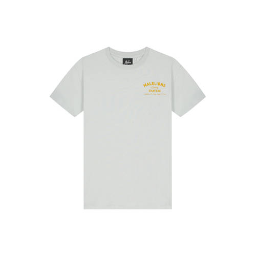 Malelions T-shirt met backprint grijsblauw Jongens Katoen Ronde hals Backprint - maat 152 afbeelding