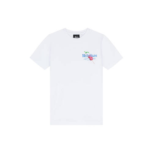 Malelions T-shirt met backprint wit Jongens Stretchkatoen Ronde hals Backprint - maat 176 afbeelding