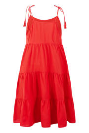 thumbnail: Shoeby midi zomerjurk met plooien - rood