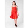 Shoeby midi zomerjurk met plooien - rood