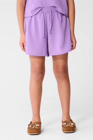 high waist casual short paars