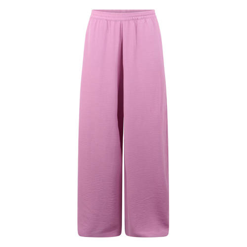 Shoeby wide leg high waist casual broek roze Dames Polyester Effen - maat 3XL afbeelding