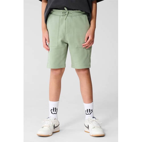 Shoeby regular waist sweatshort lichtgroen Korte broek Effen - maat 98/104 afbeelding