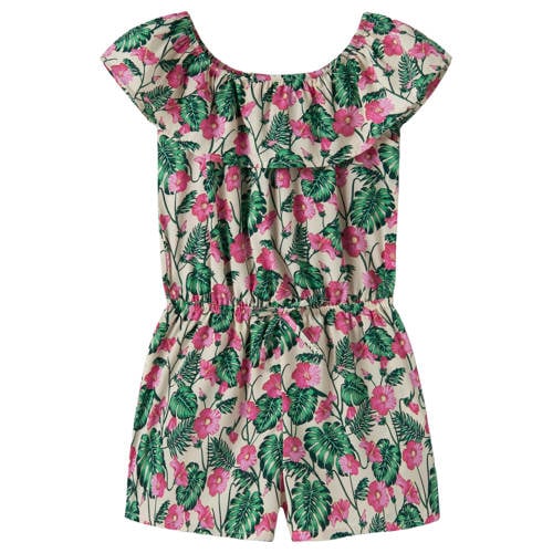 NAME IT KIDS playsuit beige Meisjes Polyester Boothals All over print - maat 158 afbeelding