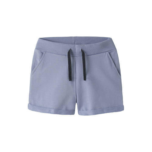 NAME IT KIDS regular sweatshort paars Effen - maat 116 afbeelding