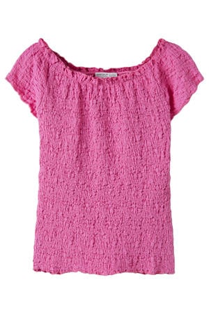 off shoulder top roze