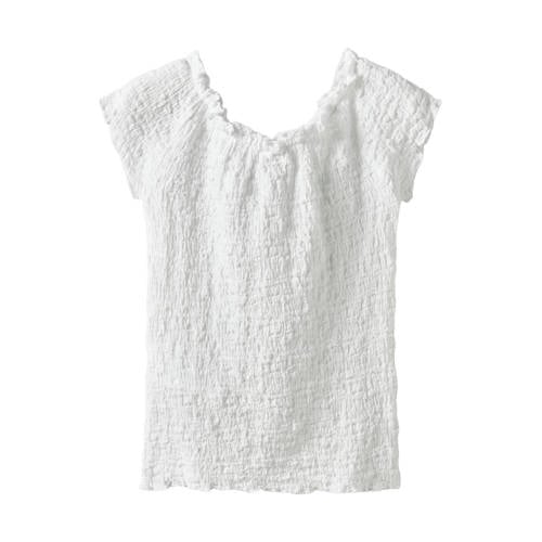NAME IT KIDS off shoulder top wit Effen - maat 122/128 afbeelding