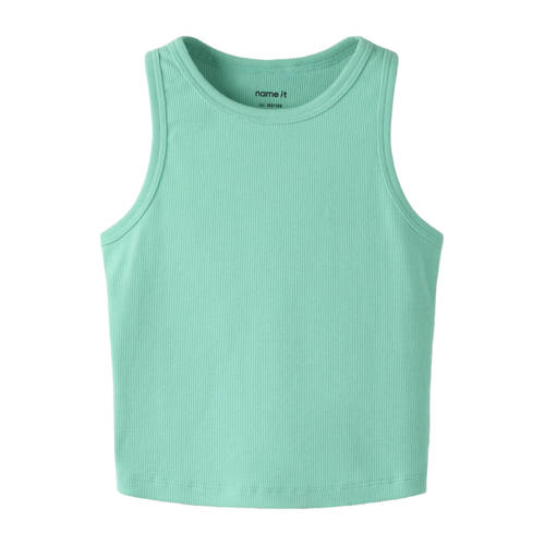 NAME IT KIDS mouwloze top mintgroen Meisjes Katoen Ronde hals Effen - maat 116 afbeelding