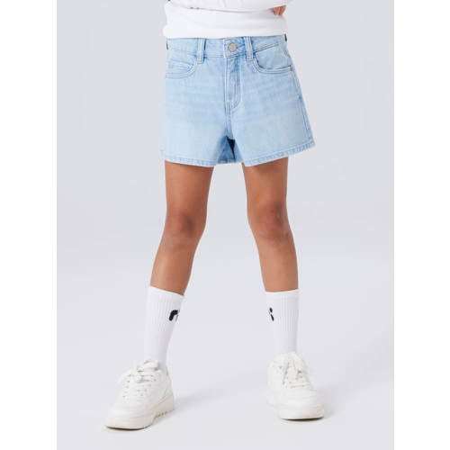 NAME IT KIDS mom short light blue denim Korte broek Blauw Effen - maat 140 afbeelding