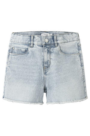 denim mom short light blue bleached