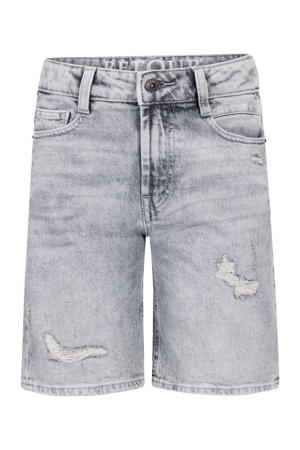 relaxed regular waist short grey denim