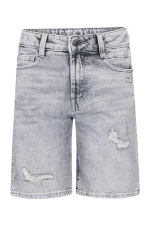 relaxed regular waist short grey denim