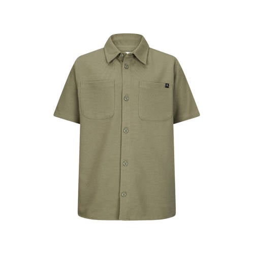 Retour Jeans overhemd groen Jongens Stretchkatoen Button down Effen - maat 182/188 afbeelding