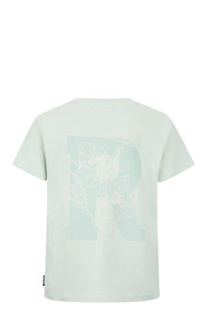 T-shirt met backprint mintgroen