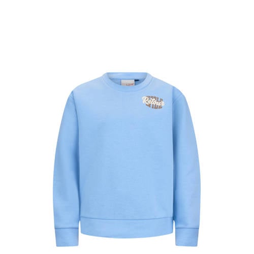 Retour Jeans sweater met backprint lichtblauw Backprint - maat 104 afbeelding