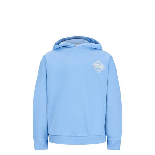Retour Jeans hoodie met backprint lichtblauw Sweater Backprint - maat 134/140 afbeelding