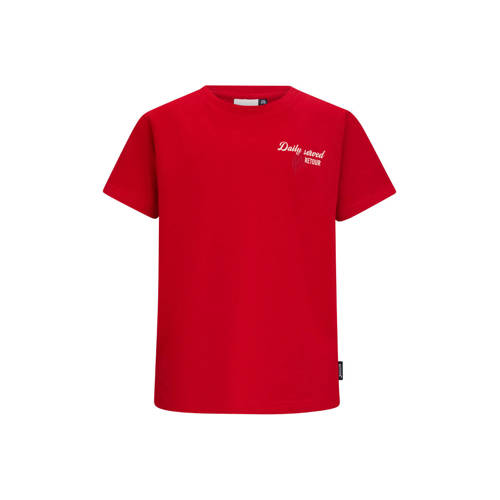Retour Jeans T-shirt met backprint rood Jongens Katoen Ronde hals Backprint - maat 182/188 afbeelding