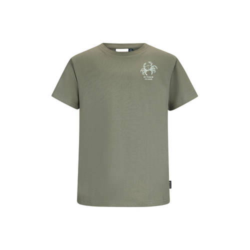 Retour Jeans T-shirt met backprint groen Jongens Katoen Ronde hals Backprint - maat 110 afbeelding