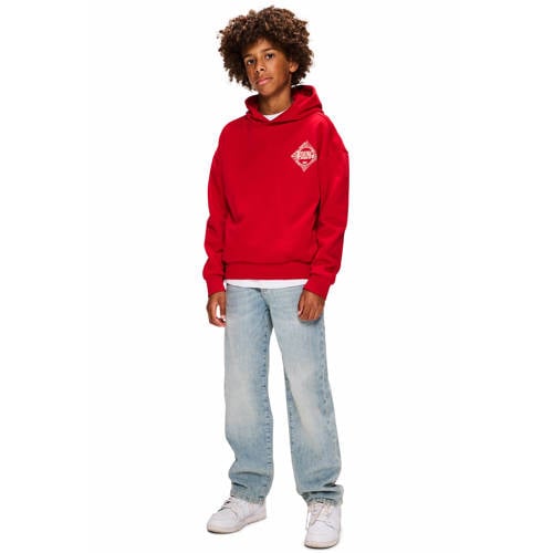Retour Jeans hoodie met backprint rood Sweater Backprint - maat 104 afbeelding