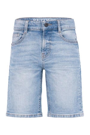 relaxed regular waist short medium blue denim