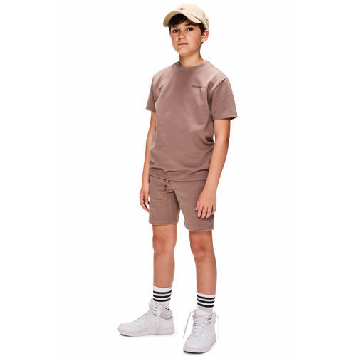 Retour Jeans regular waist sweatshort bruin Korte broek Effen - maat 104 afbeelding