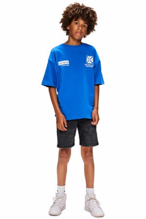 T-shirt met backprint blauw