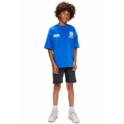 Retour Jeans T-shirt met backprint blauw Jongens Katoen Ronde hals Backprint - maat 104 afbeelding