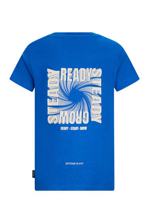 T-shirt met backprint blauw
