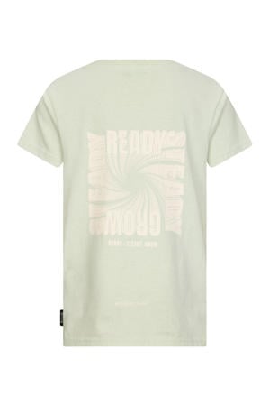 T-shirt met backprint mintgroen