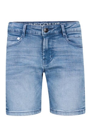 straight regular waist short light blue denim