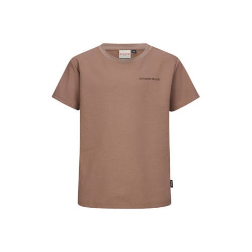 Retour Jeans T-shirt bruin Jongens Stretchkatoen Ronde hals Effen - maat 182/188 afbeelding